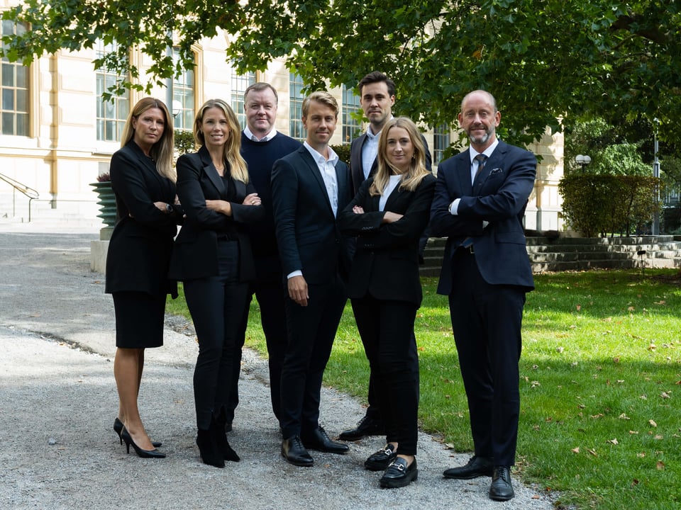 Teambild på affärsområdet Corporate på Serafim Finans 