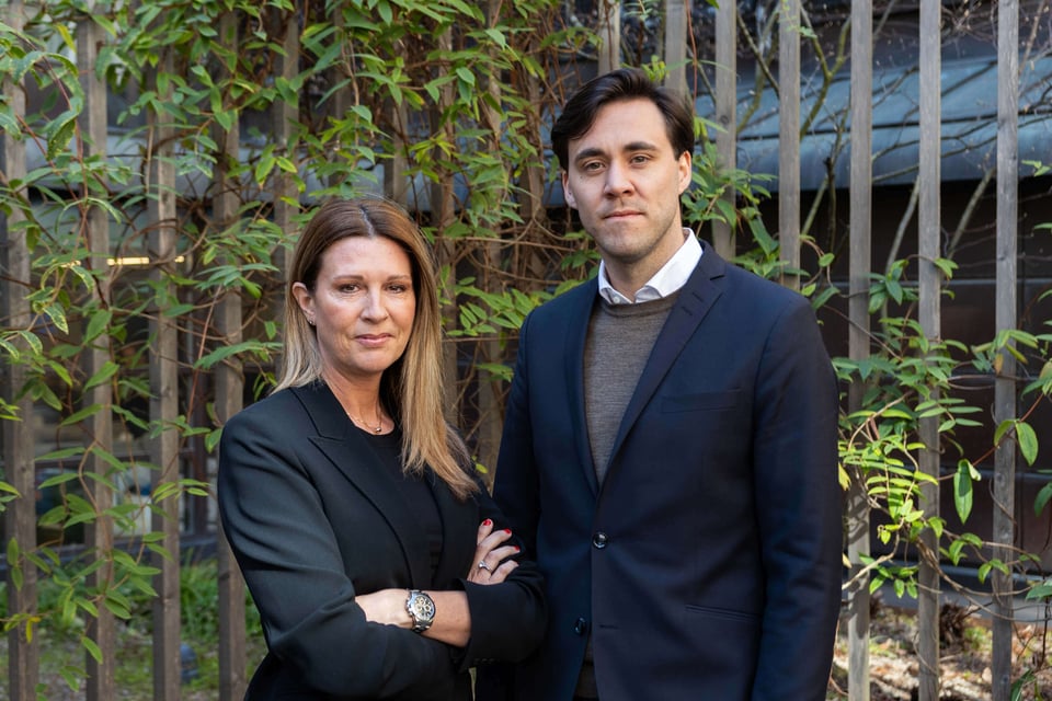 Alessandra Gasparetti och Isak Abrahamsson som har rollen Client Executive på Serafim Finans